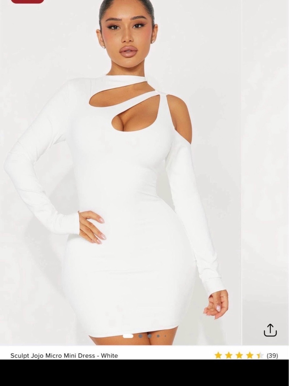 Jojo stole Micro Mini Dress - White